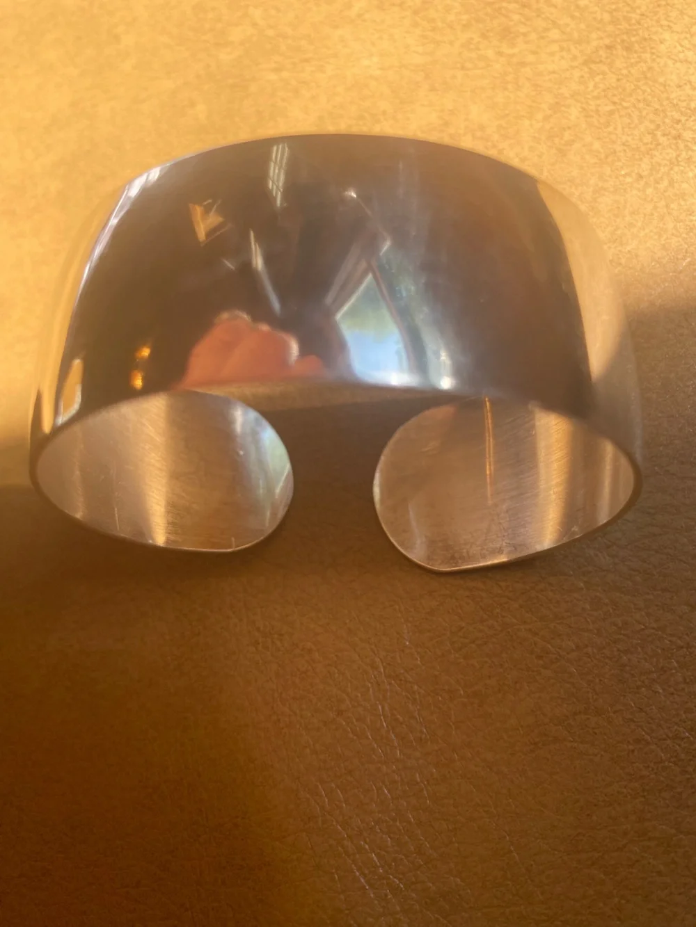 Rare Charles THOMAE 925 Sterling Silver Adjustable Cuff Bracelet 30 grams